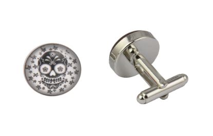 Picture of Floral Skull Art Cufflinks