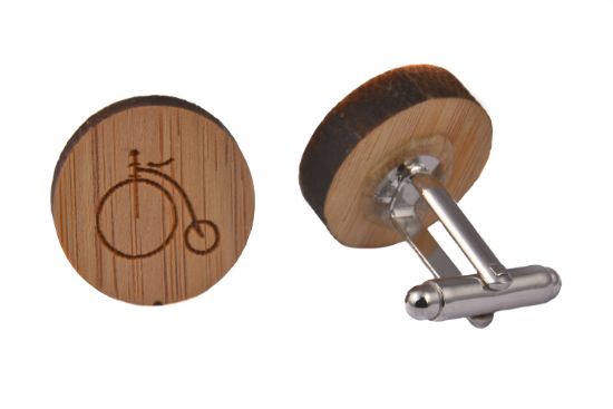 Picture of Wooden Penny Farthing Cufflinks