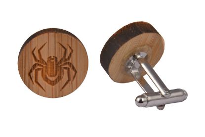Picture of Wooden Spider Cufflinks