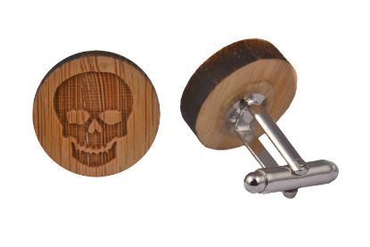 Picture of Wooden Skull Cufflinks