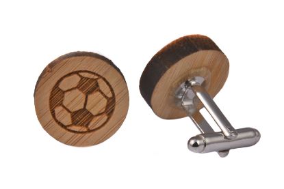 Picture of Wooden Football Cufflinks