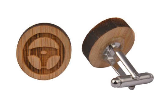 Picture of Wooden Steering Wheel Cufflinks