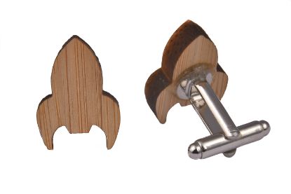 Picture of Wooden Space Rocket Cufflinks